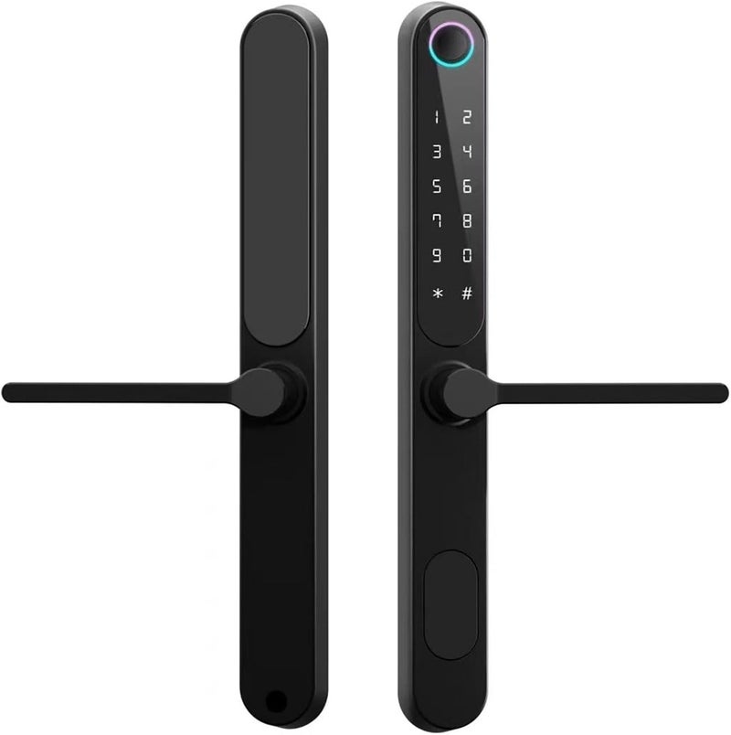 HiFam Fingerprint Door Lock, TUYA APP Control Smart Lock Electronic Door Lock Biometric Door Handle Lock - Image 1